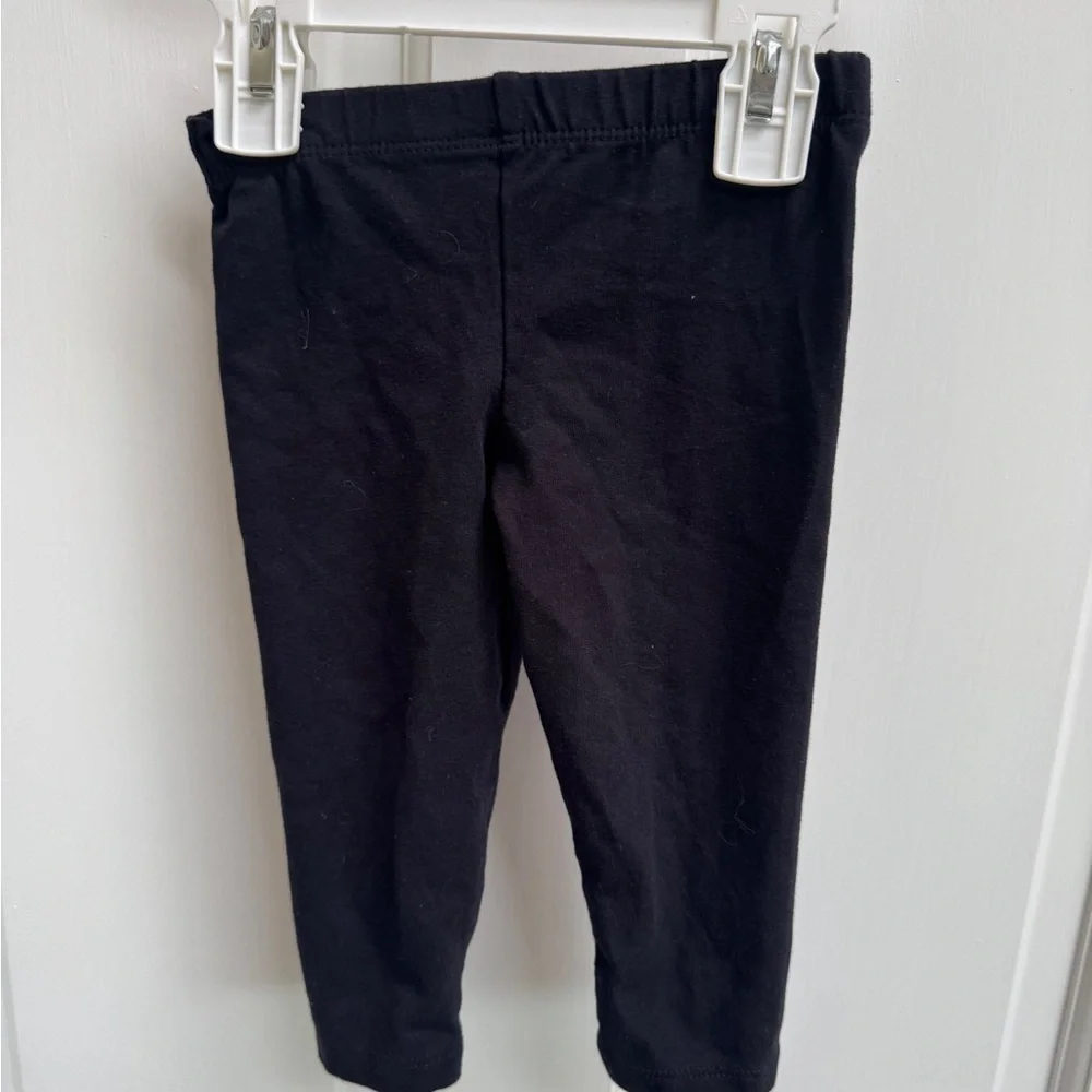 The Children's Place 3T Girls Classic Black Leggings Pants Capris